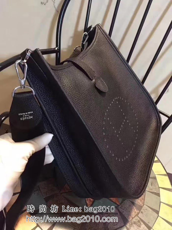 愛馬仕Hermes Evelyn伊芙琳 頭層牛皮單肩斜挎包 男女同款 0AM1374